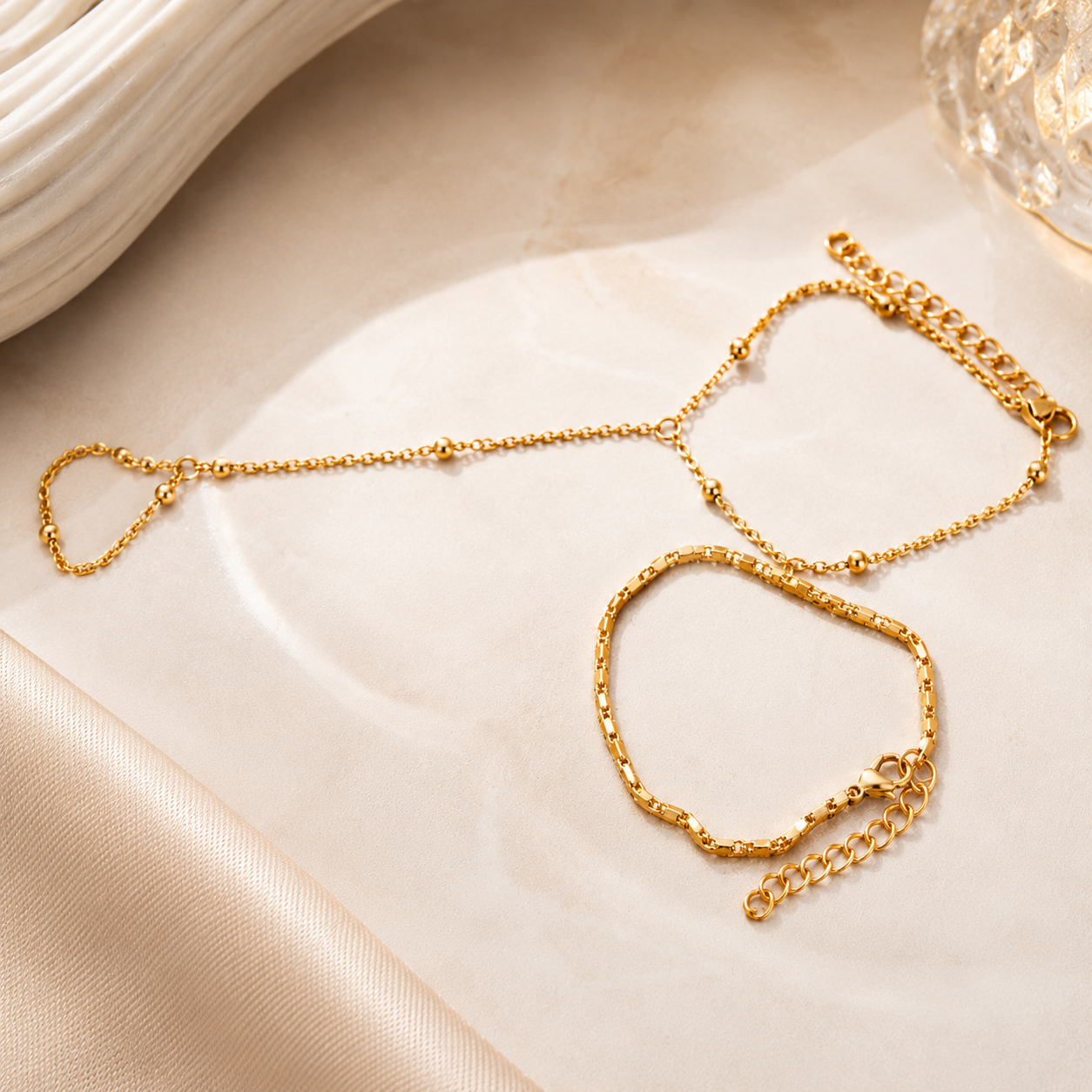 Golden Halo Duo Hand Chain