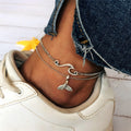Silver Whale Anklet