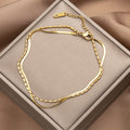 Golden Ripple Double Layer Anklet