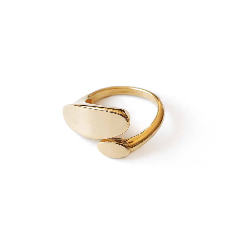 Golden Orbit Statement Ring