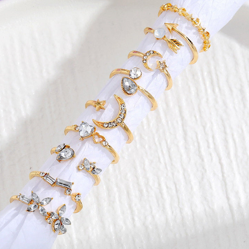 Celestial Garden Gold Ring Stack