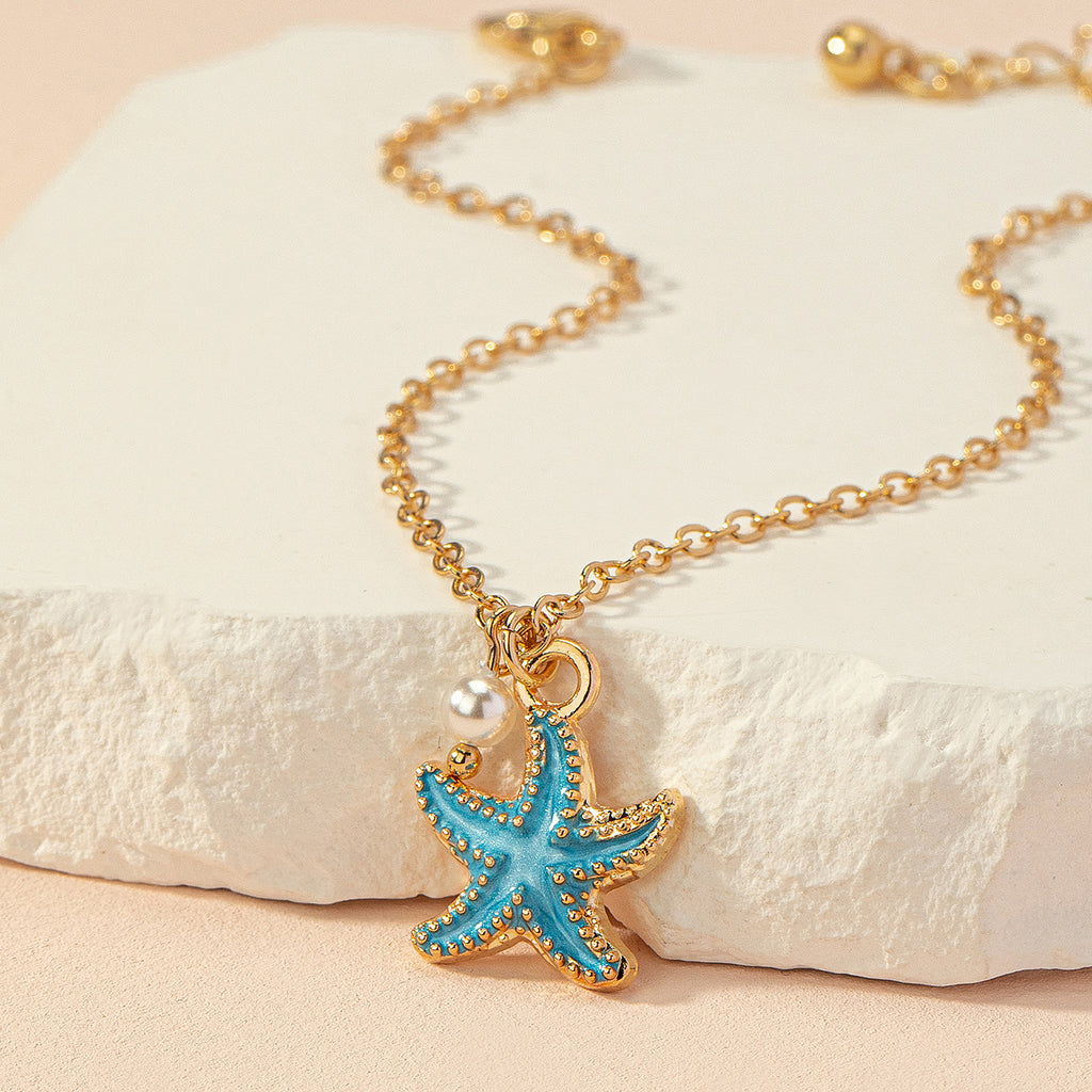 Starfish Pearl Anklet