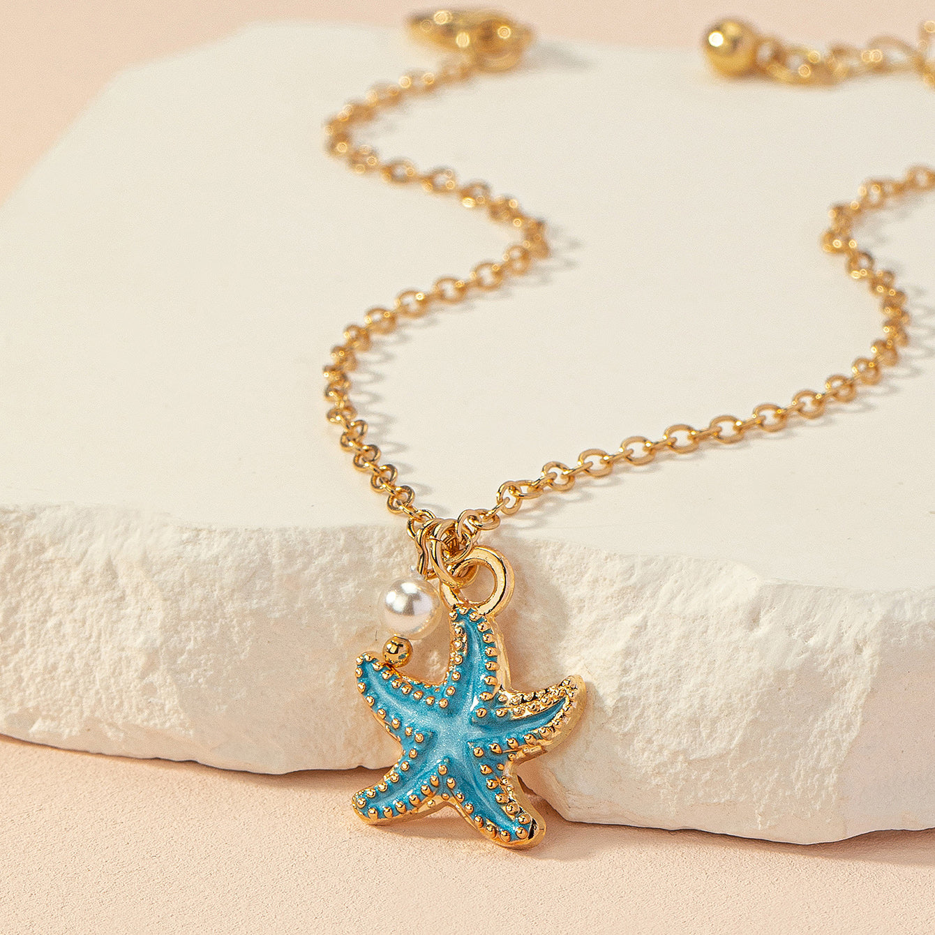Starfish Pearl Anklet