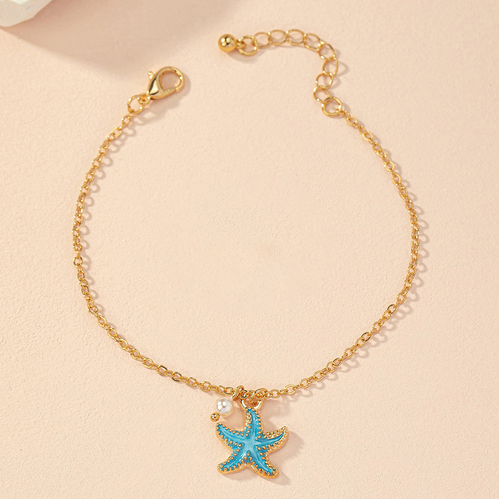Starfish Pearl Anklet