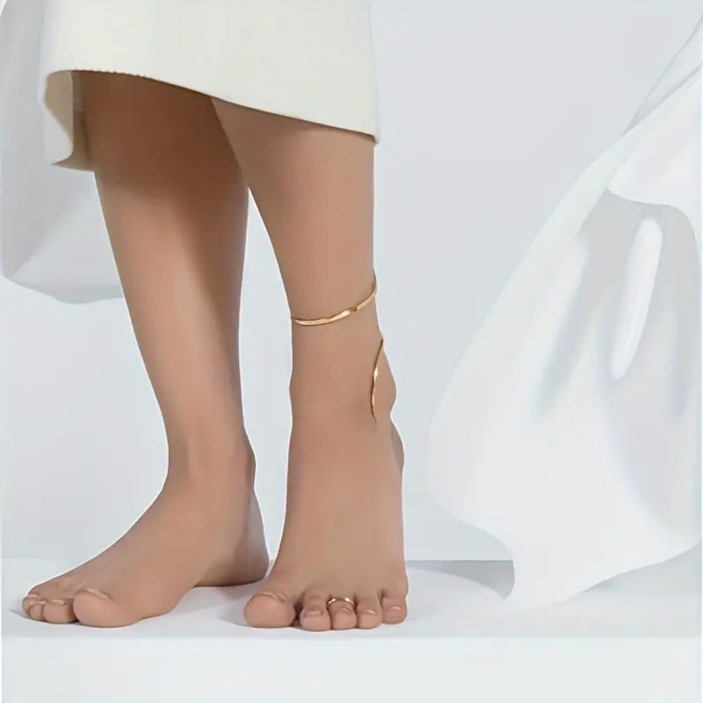 Golden Crescent Wrap Anklet