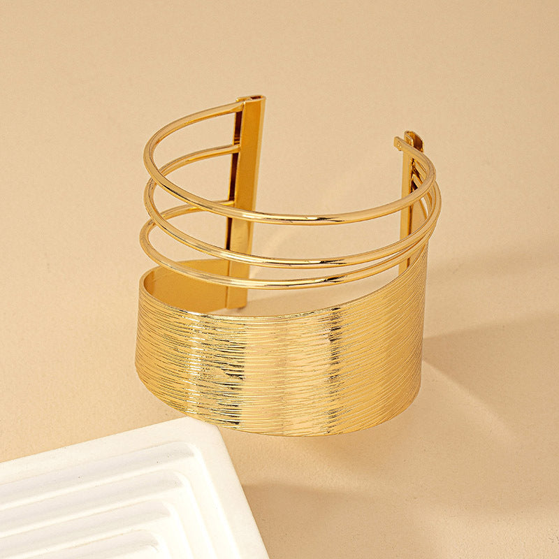 Golden Muse Adjustable Open Cuff Bracelet