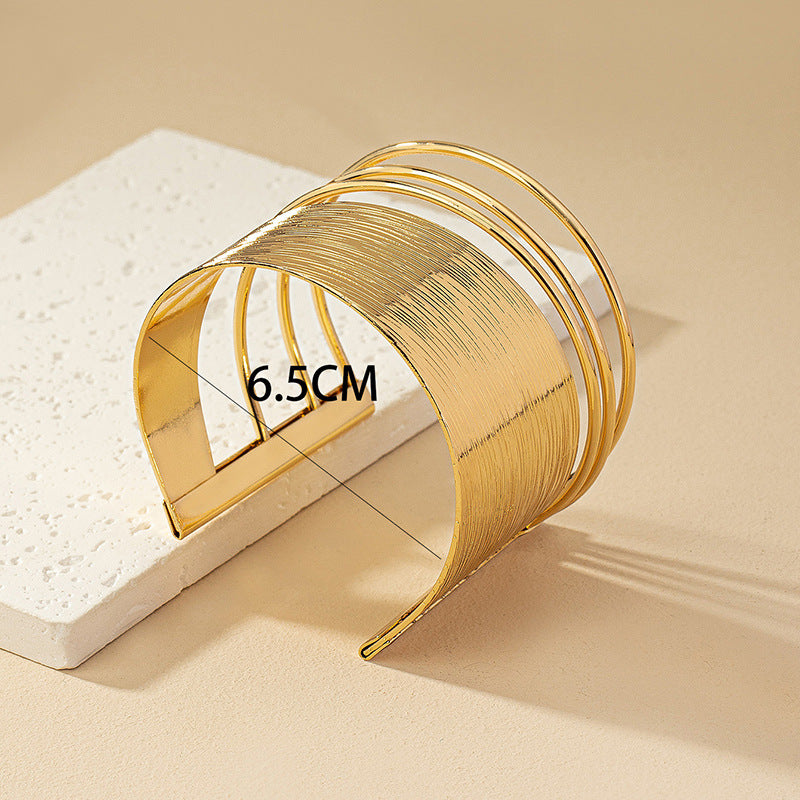 Golden Muse Adjustable Open Cuff Bracelet