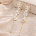 Floral Pearl Drop Earrings