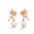 Belle Jardin Pearl Flower Drop Earrings