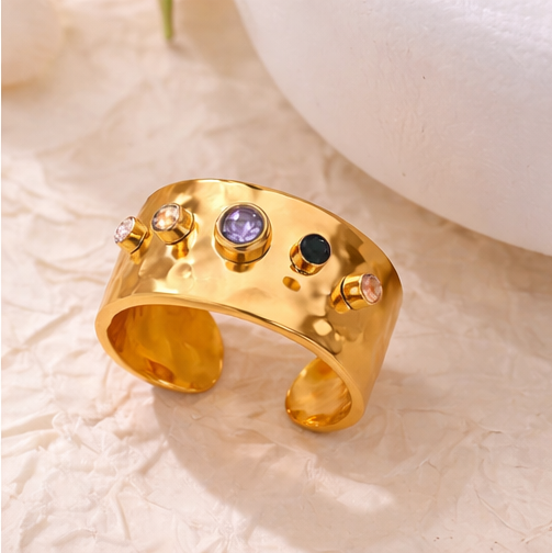 Cosmic Carnival PVD Real Gold Plated Anti Tarnish Statement Ring