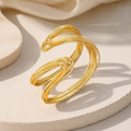 Golden Wire Cuff Bracelet