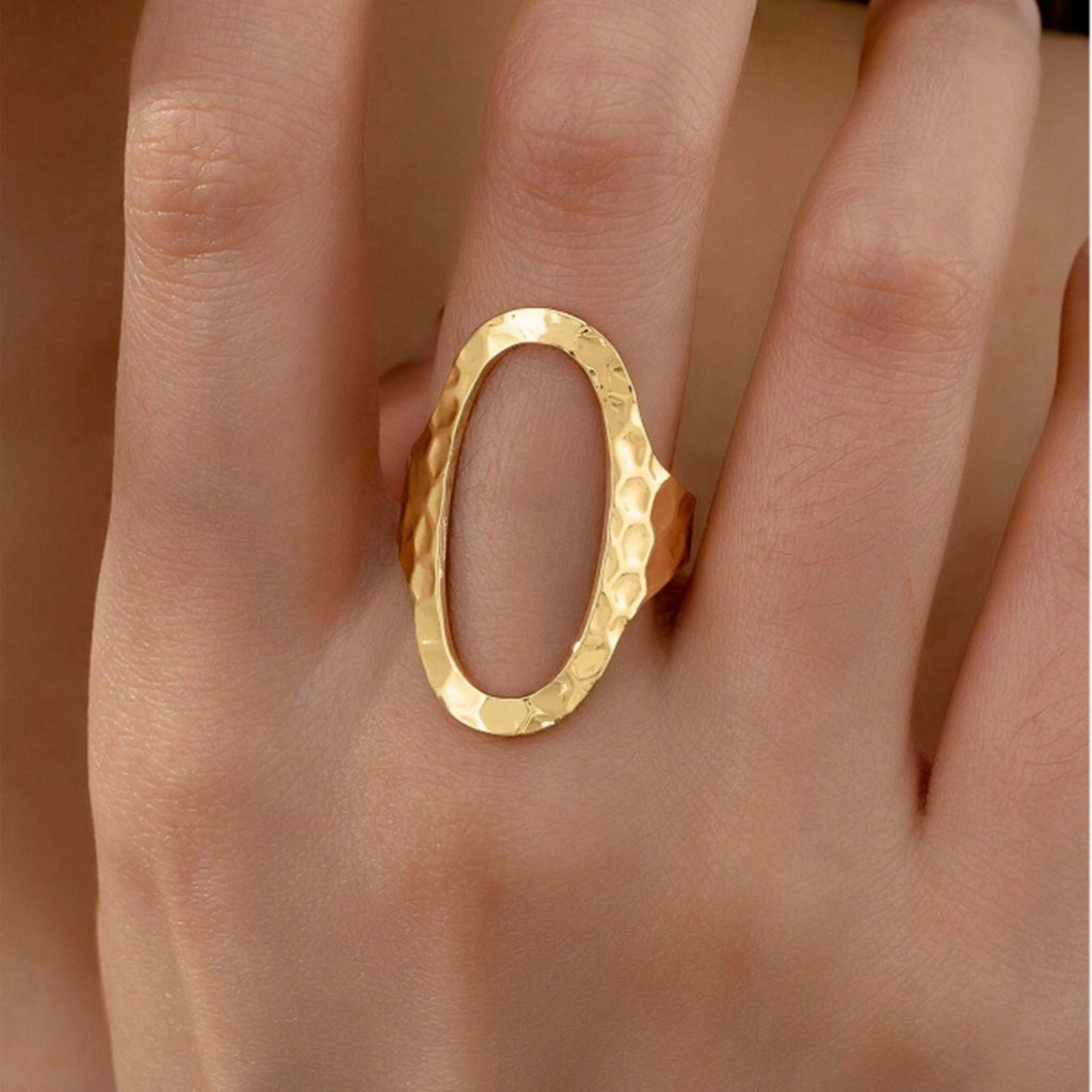 Golden Halo Statement Ring