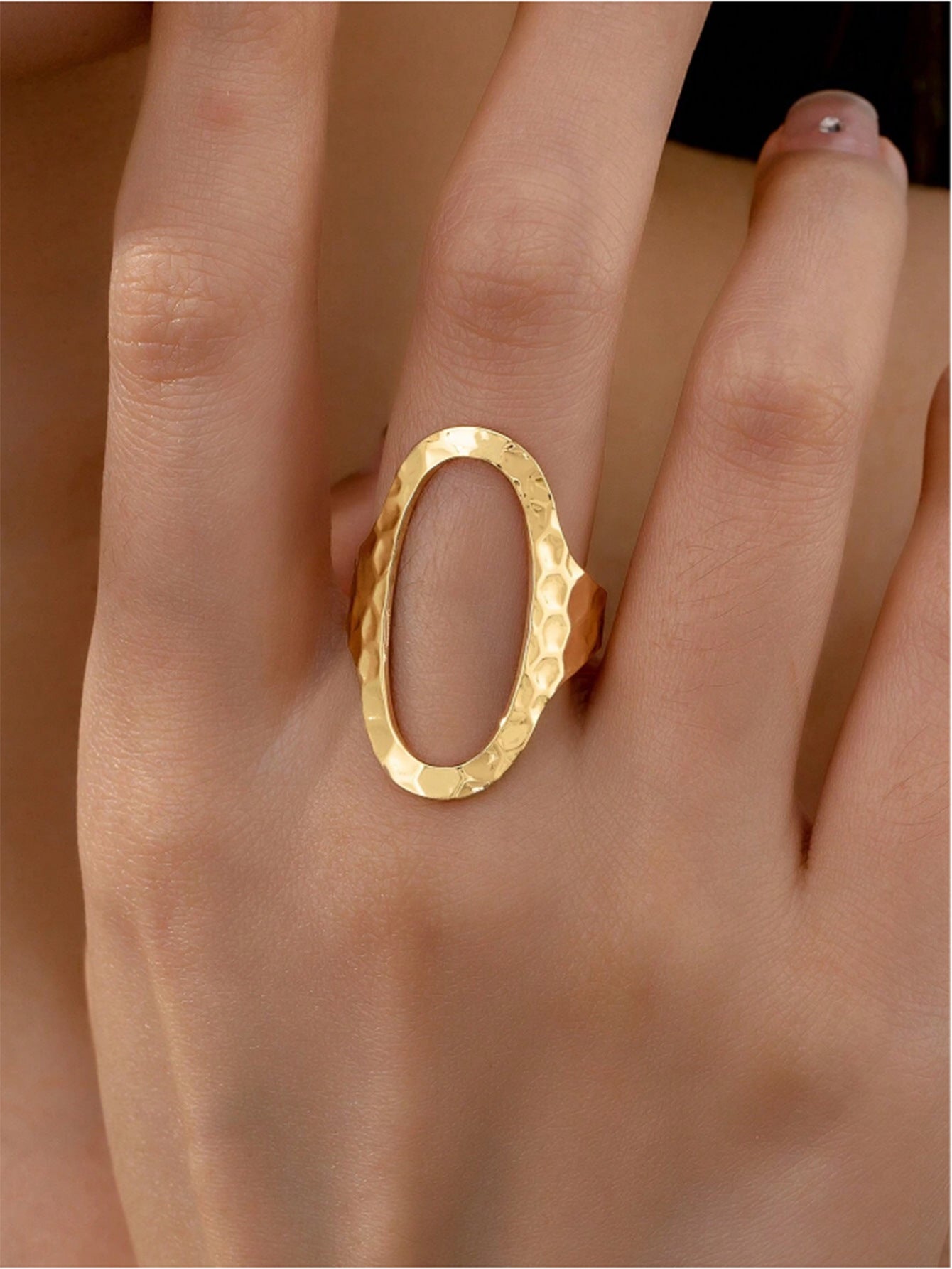 Golden Halo Statement Ring