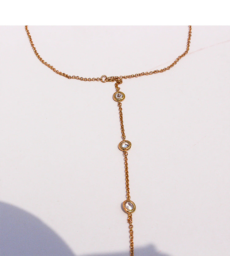 Dainty Crystal Hand Chain