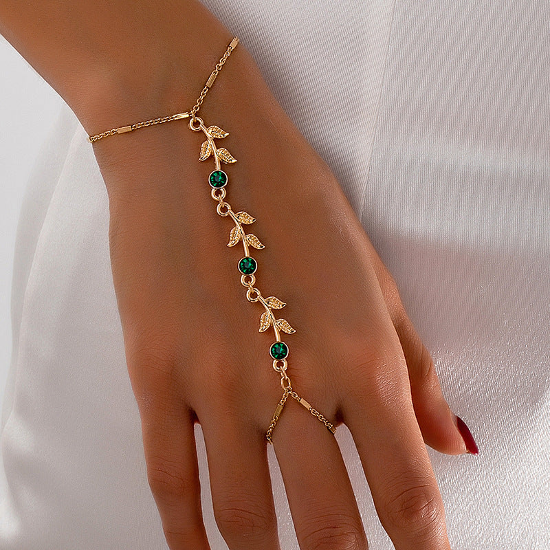Emerald Vine Hand Chain