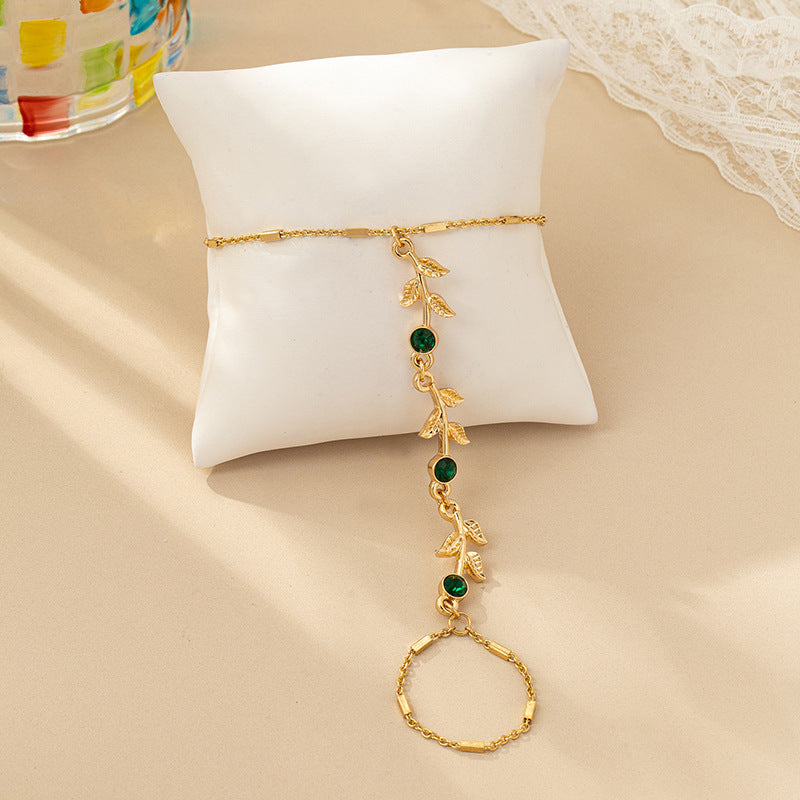 Emerald Vine Hand Chain