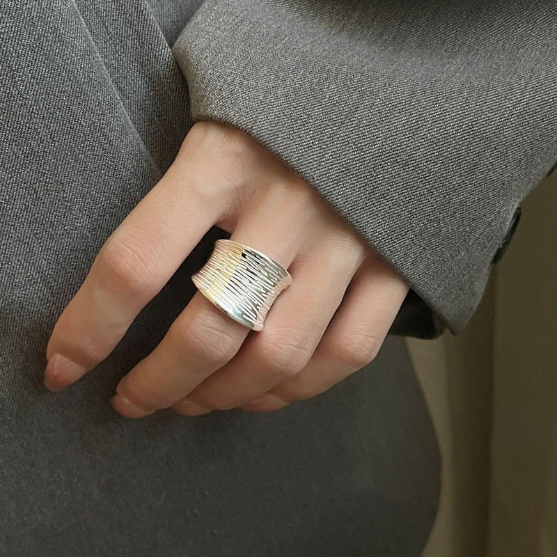 Textured Aura Statement Ring