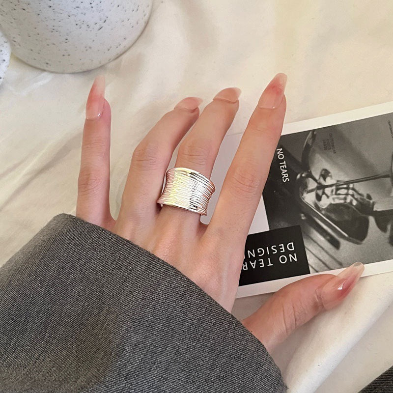 Textured Aura Statement Ring