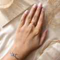 Golden Crystal Vine Ring