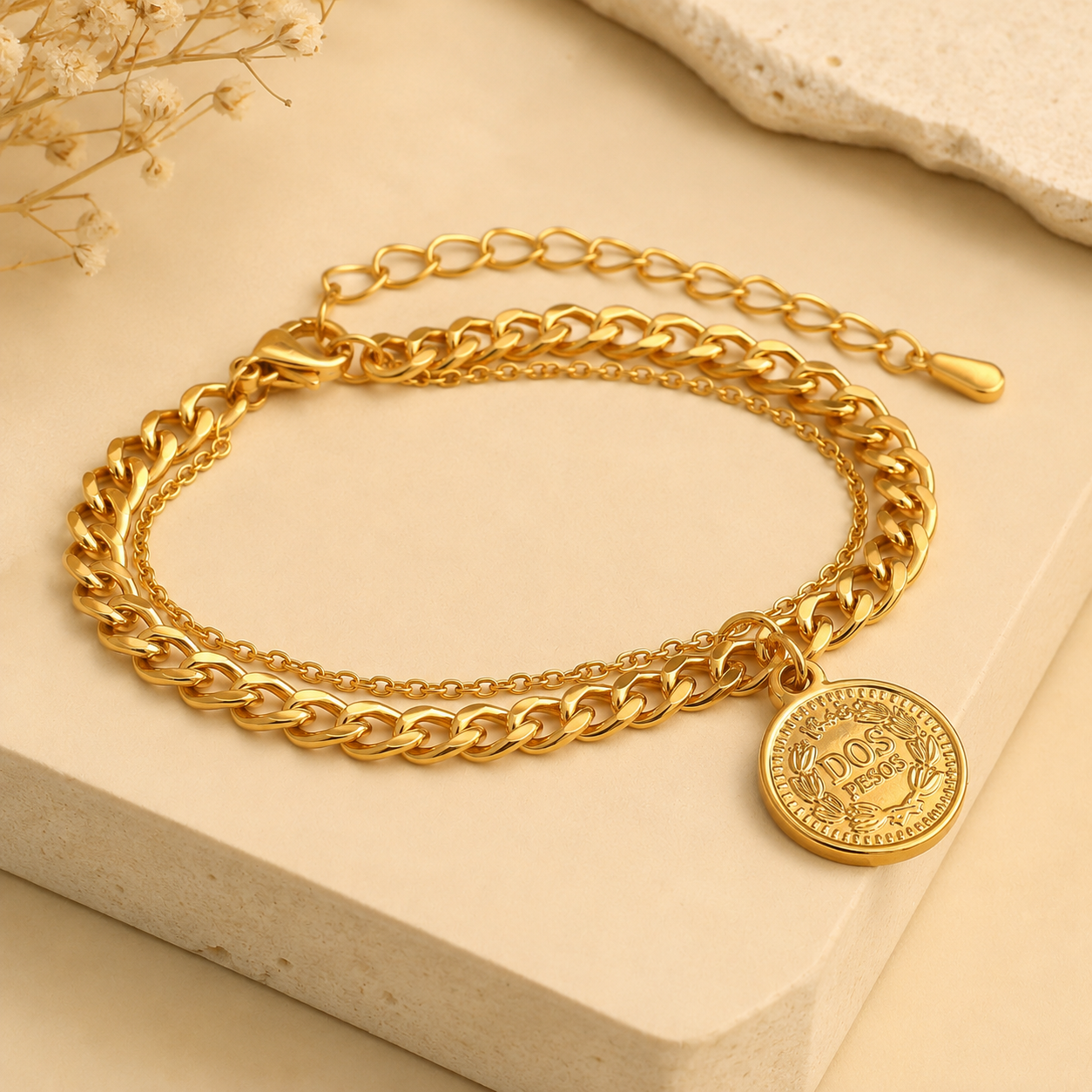 Golden Heritage Coin Bracelet