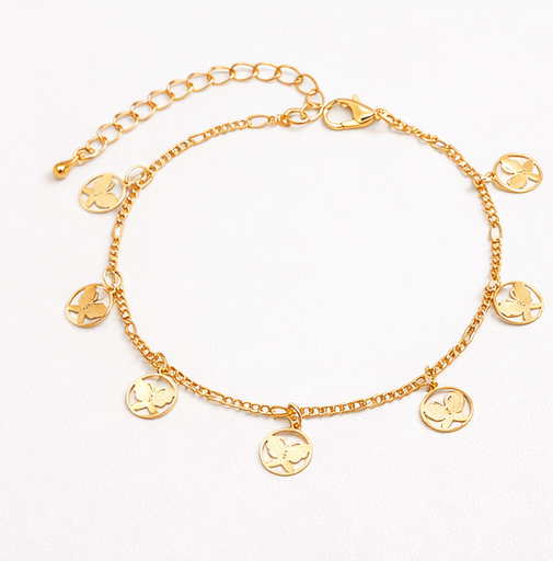 Hamsa Evil Eye Charm Anklet