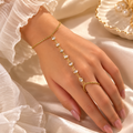 Golden Crystal Hand Chain Bracelet