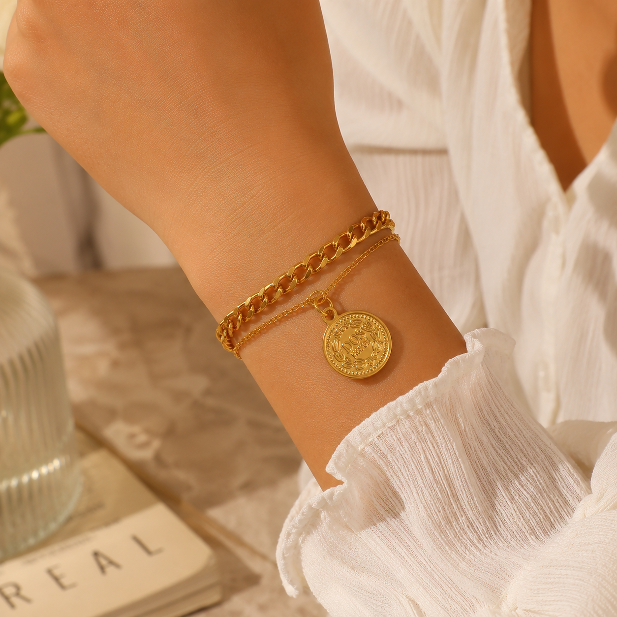 Golden Heritage Coin Bracelet
