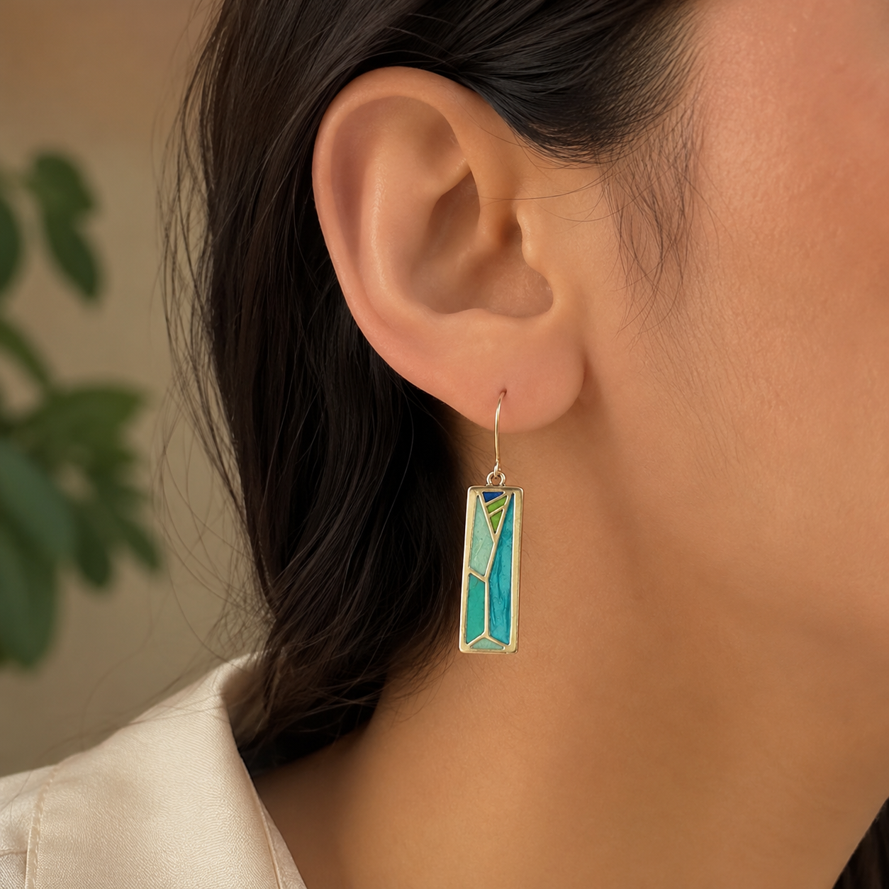 Turquoise Mosaic Earrings