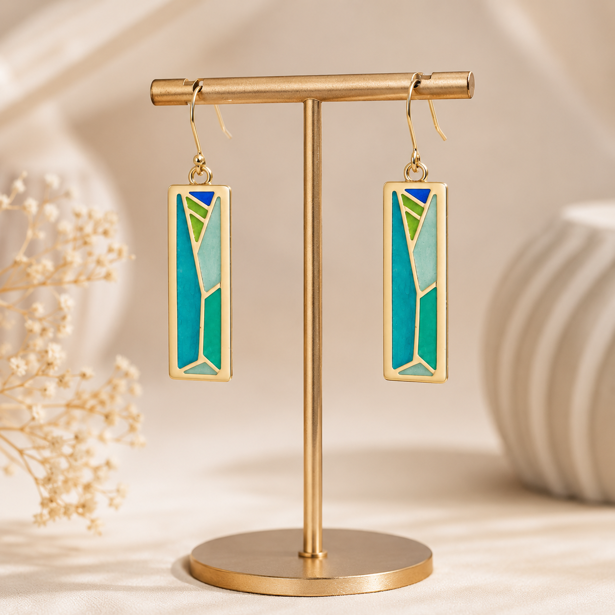 Turquoise Mosaic Earrings