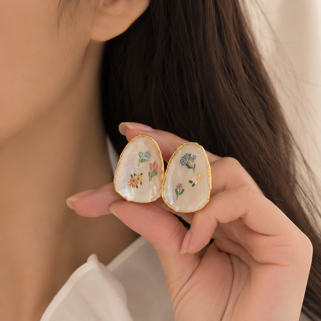 Wildflower Pearl Studs