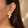 Convertible Pearl Flower Earrings