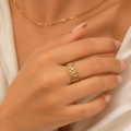 Golden Floral Vine Ring