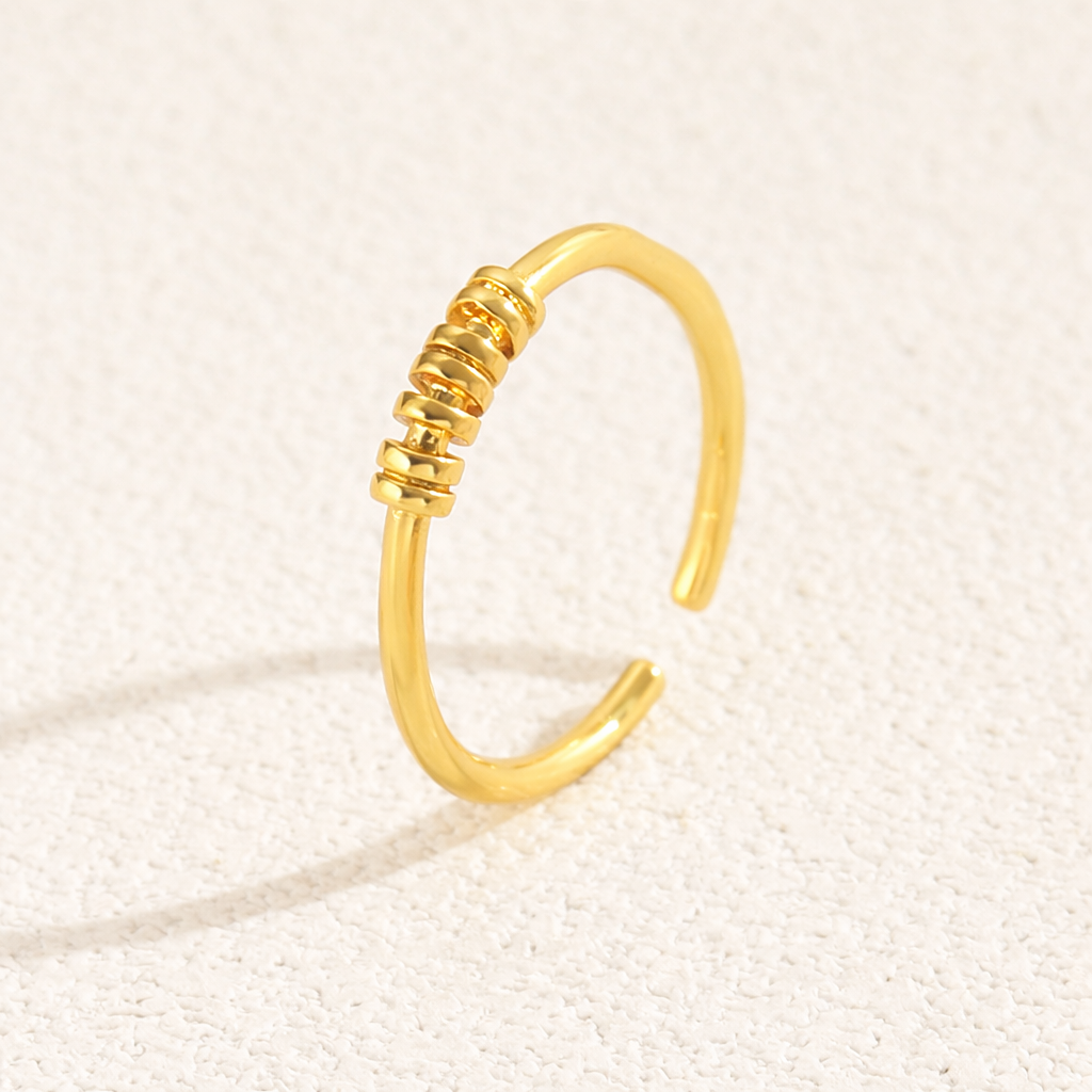 Adjustable Spiral Gold Toe Ring