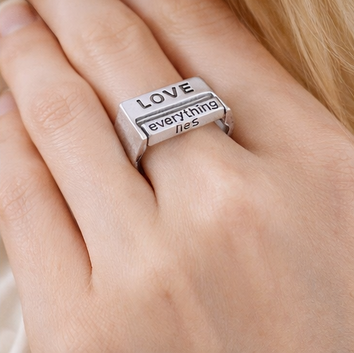 Quirky Love Spinner Ring