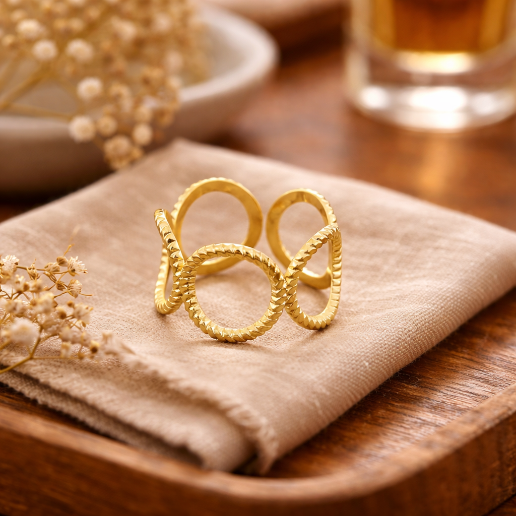 The Aurelia Orbit Statement Ring in Gold