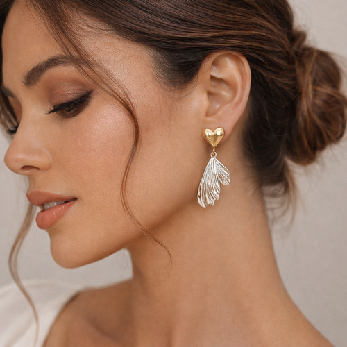 925 Sterling Silver Heirloom Shell Petal Earrings