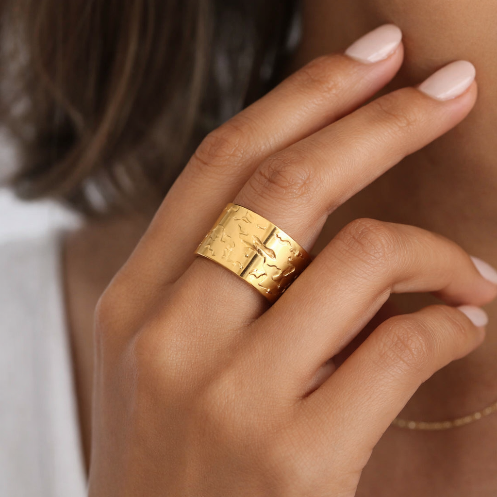 Molten Muse Gold Statement Ring