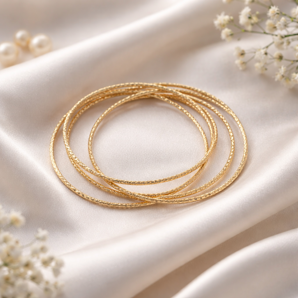 Sunspill Sparkle Gold Bangles Set