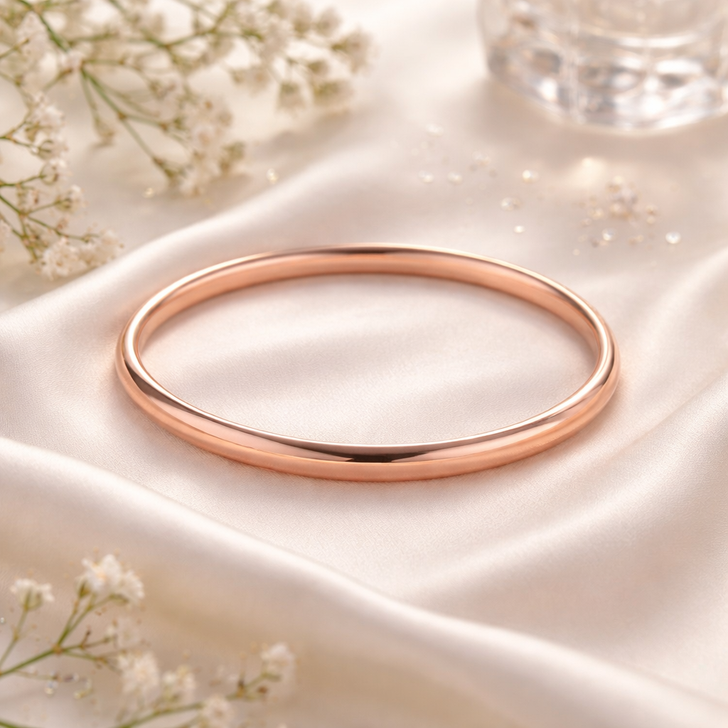Luna Glow Rose Gold Bangle Bracelet