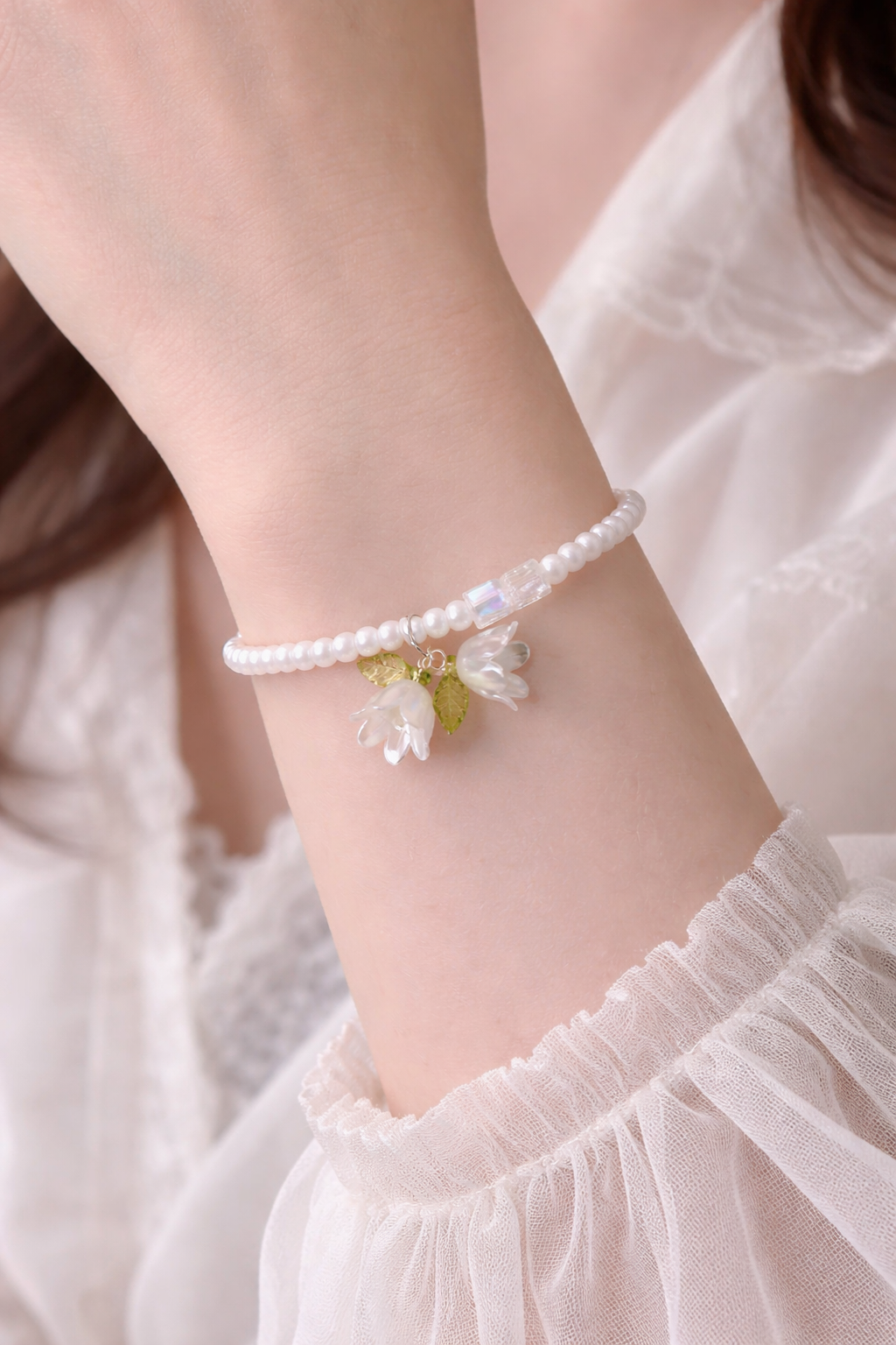 Lily of the Valley Pearl Bracelet