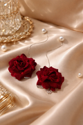 Velvet Rose Drop Earrings