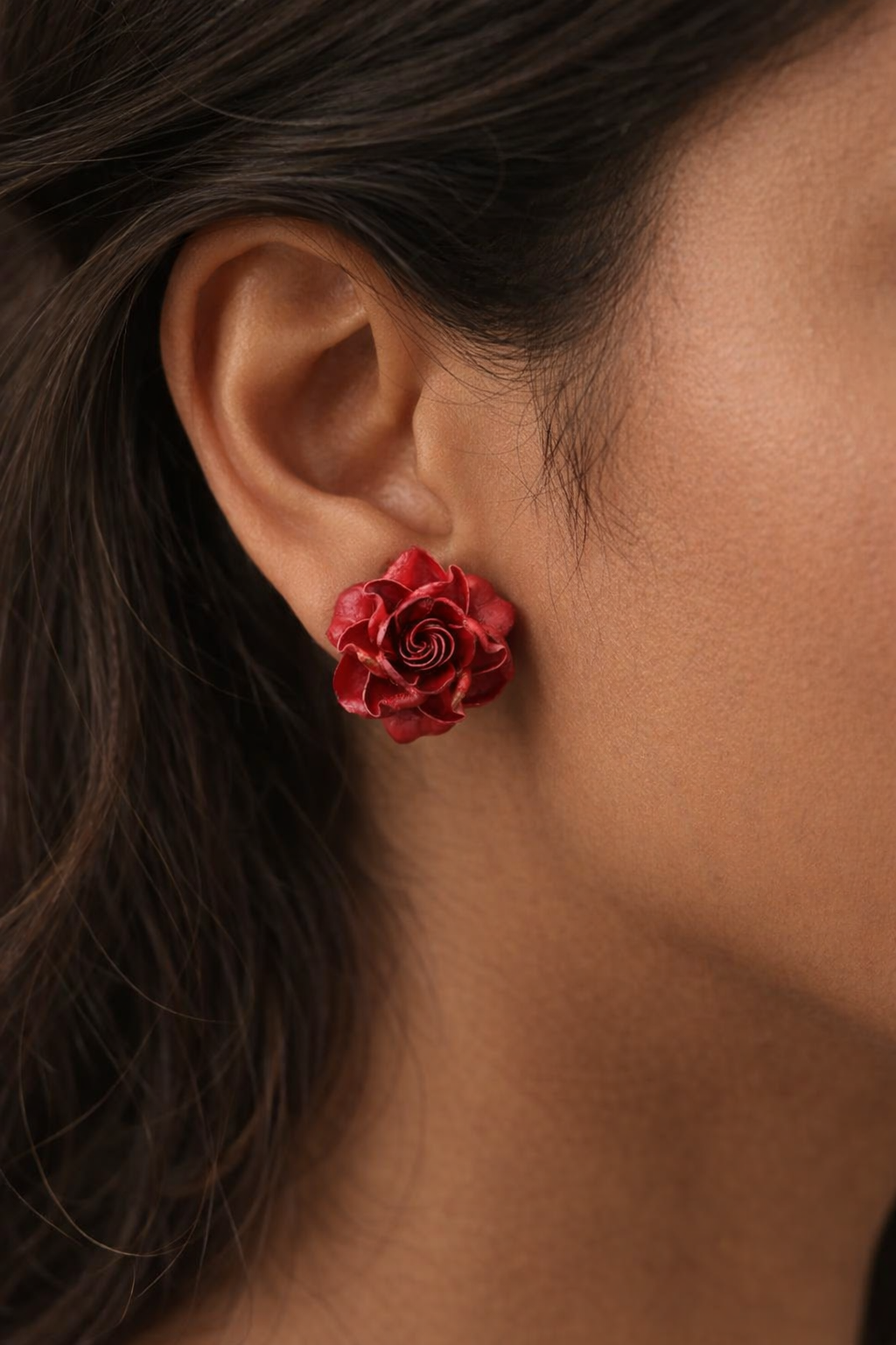Red Rose Studs