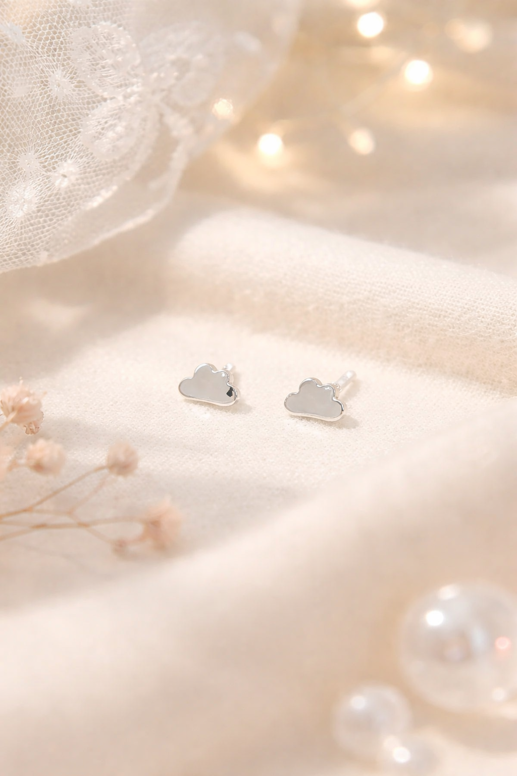 Silver Cloud Studs