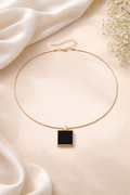 Midnight Square Necklace