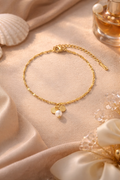 Seashell Pearl Anklet