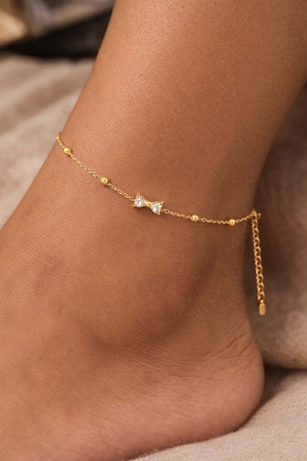 Gold Bow Anklet
