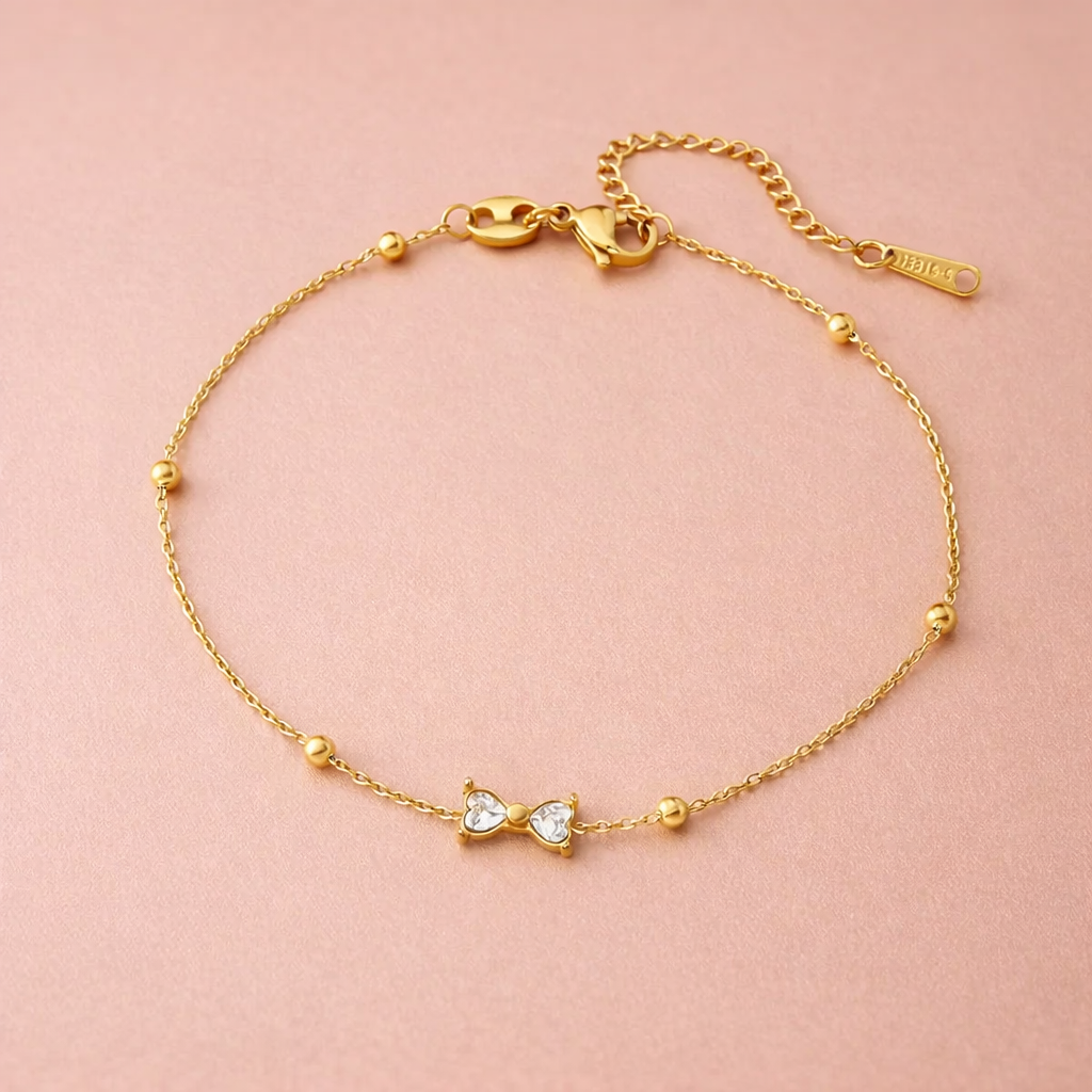 Gold Bow Anklet