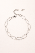 Silver Oval Link Bracelet