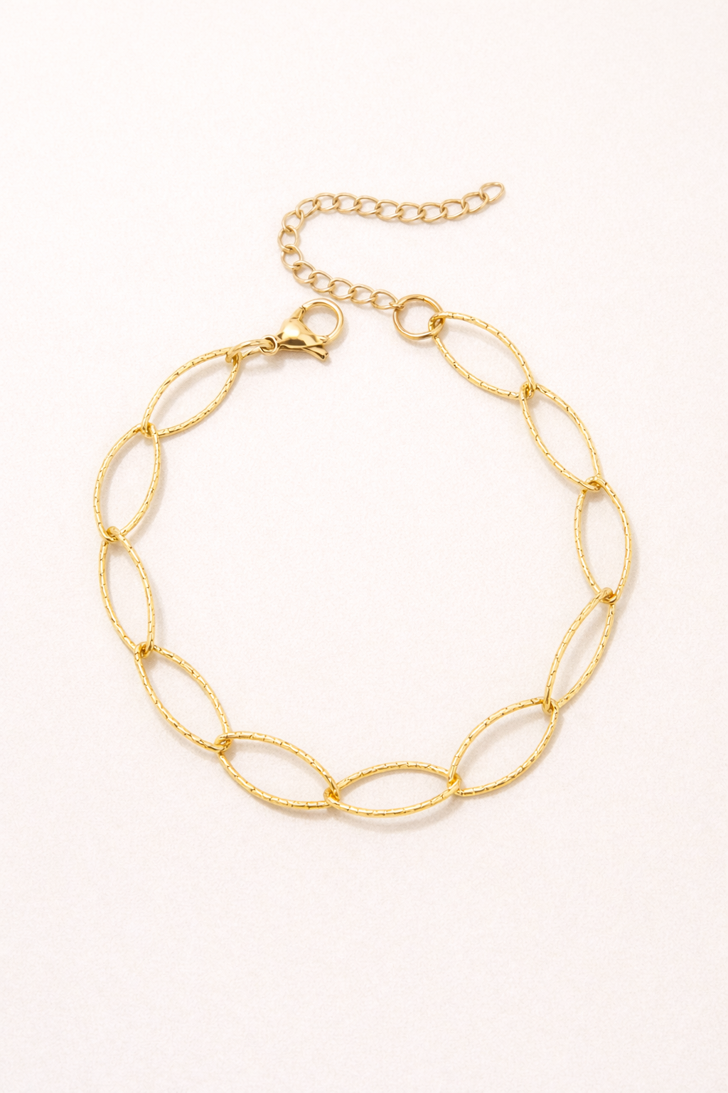 Golden Oval Link Bracelet