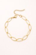 Golden Oval Link Bracelet